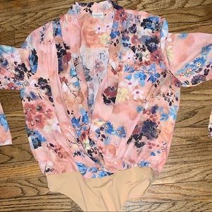 Babaton bodysuit blouse with crotch snaps